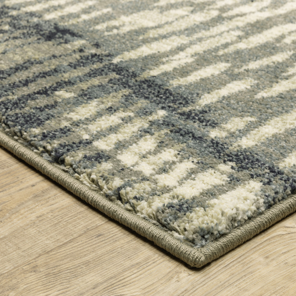 Sarasota Illusion Indoor Area Rug, Grey, 9'10" x 12'10"