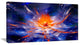 Colorful Glowing Space Flower Fractal, Extra Large Floral Wall Art, 32"x16"