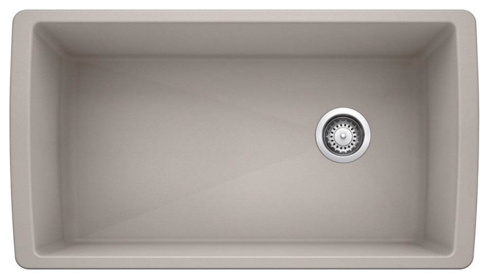 Blanco Diamond 33.5" Super Single Bowl Undermount, Concrete Gray, Traditional