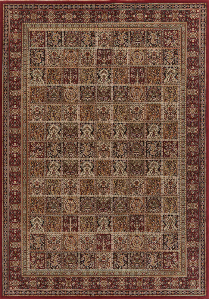 Bakhtiari Patchwork Traditional Area Rug Wool Turkish Carpet, 11'0"x7'11