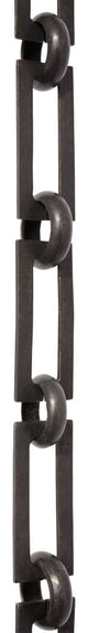 RCH Hardware Brass Rectangle Chandelier Chain, 3'', Oil Bronzed Black, U55