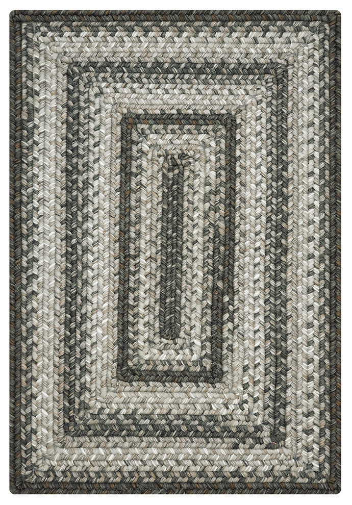 Homespice Decor 8 x 10' Rectangle Graphite Ultra Durable Braids