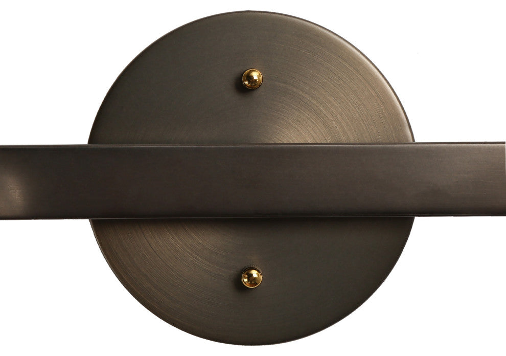 LNC Matte Black and Polished Gold Mason Jar Modern Wall Sconces, 2 Lights