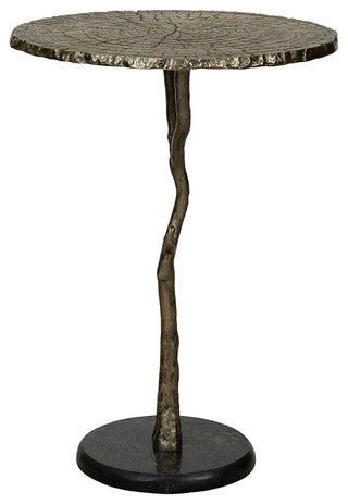 Twigs Aluminum End Table, Deep Gray