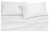 100% Cotton 250 TC Solid Percale Sheet Set, White, California King