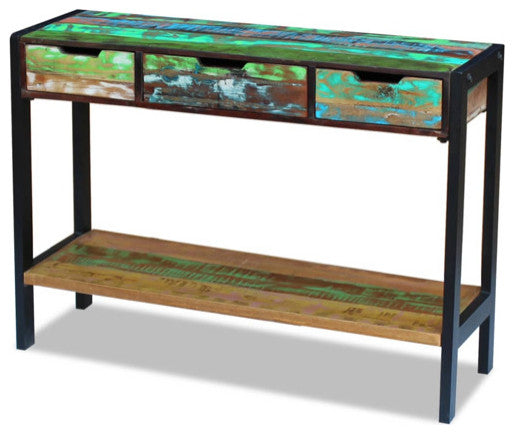 vidaXL Solid Reclaimed Wood Sideboard Side Console Table Highboard 3 Drawers