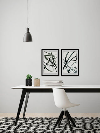 Toxic Lines Diptych, 40"x30"