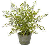 13" Maiden Hair Artificial Plant in Decorative Planter