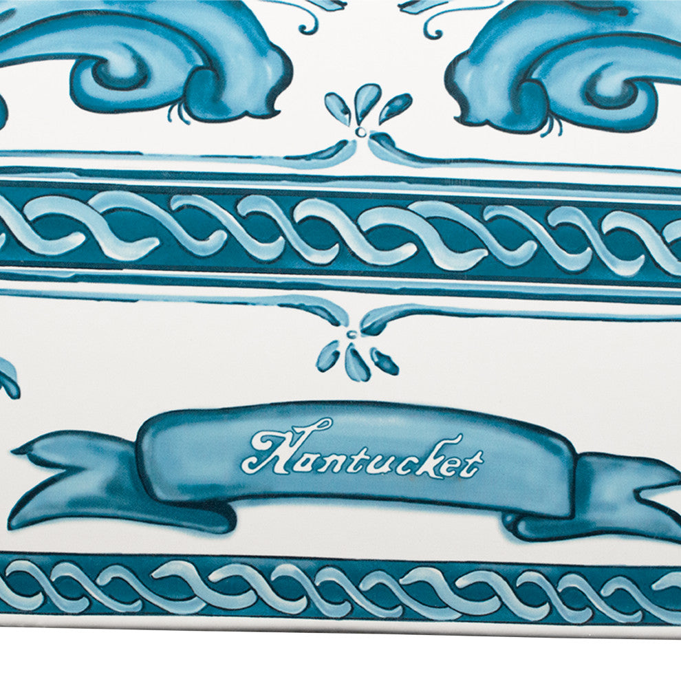 Nantucket Sinks Farmhouse Fireclay Sink with Hand Painted Nantucket Apron Front