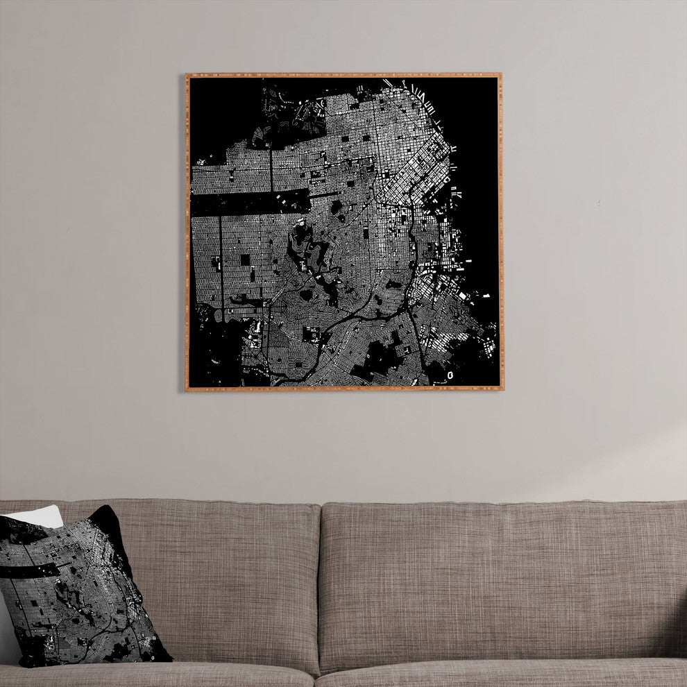 CityFabric Inc San Francisco Black Framed Wall Art