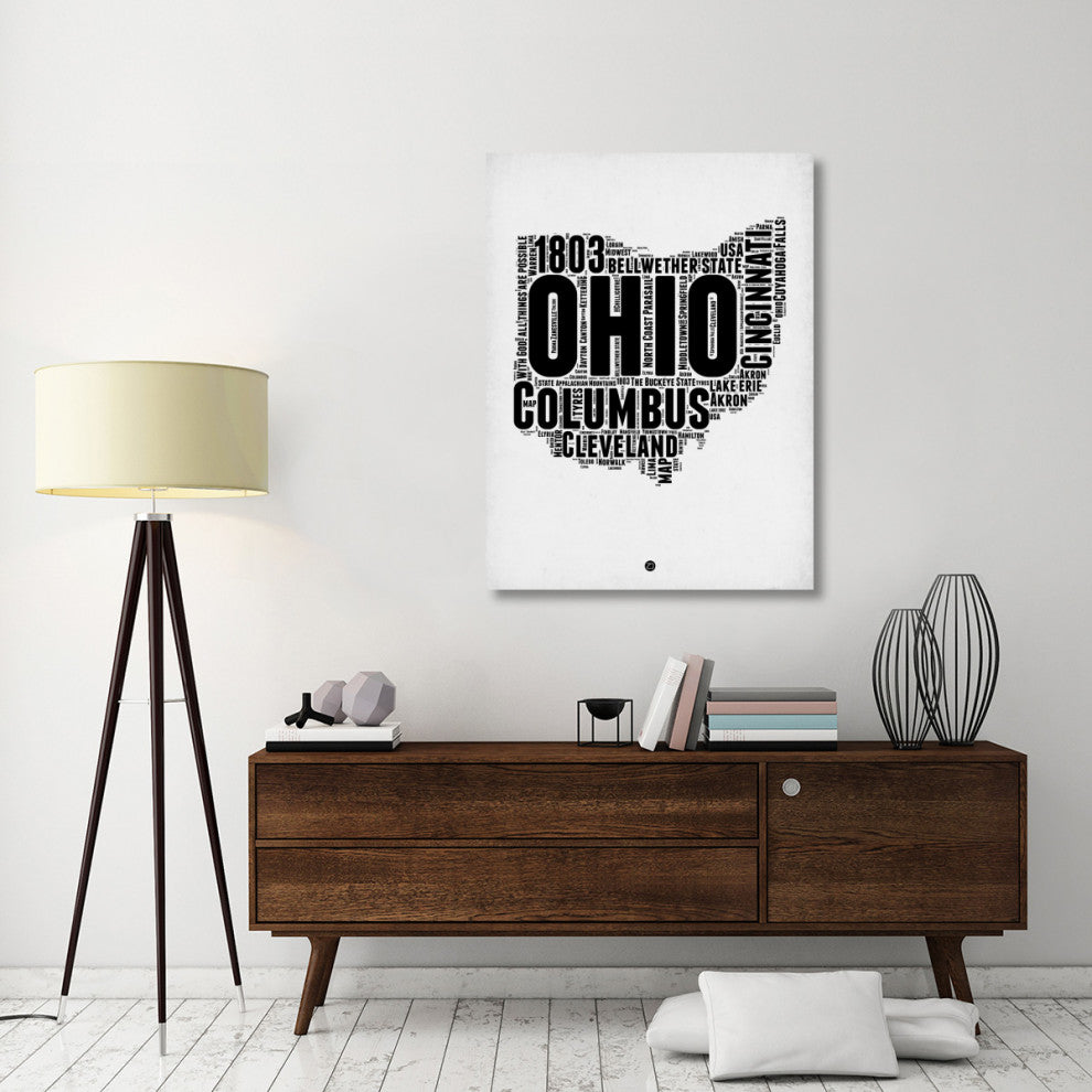 "Ohio Word Cloud 2" Fine Art Print