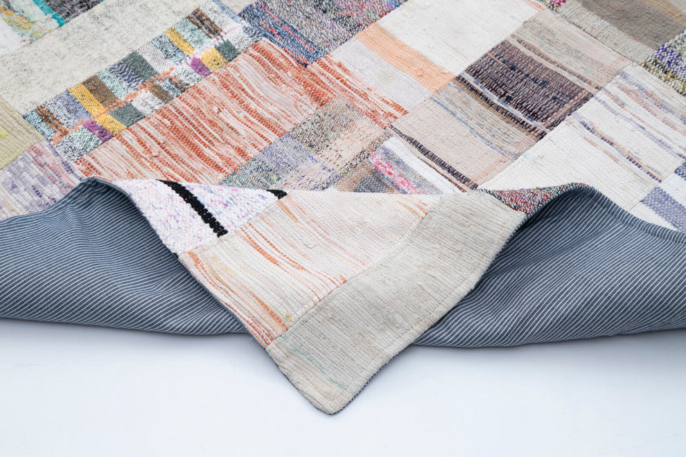 Rug N Carpet - Handmade Oriental 9' 3'' x 13' 0'' Rustic Patchwork Kilim Rug