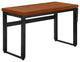 Computer Desk 48"L Cherry, Adjustabe, Black Metal