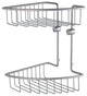 House Corner Soap Basket Double Brushed Chrome