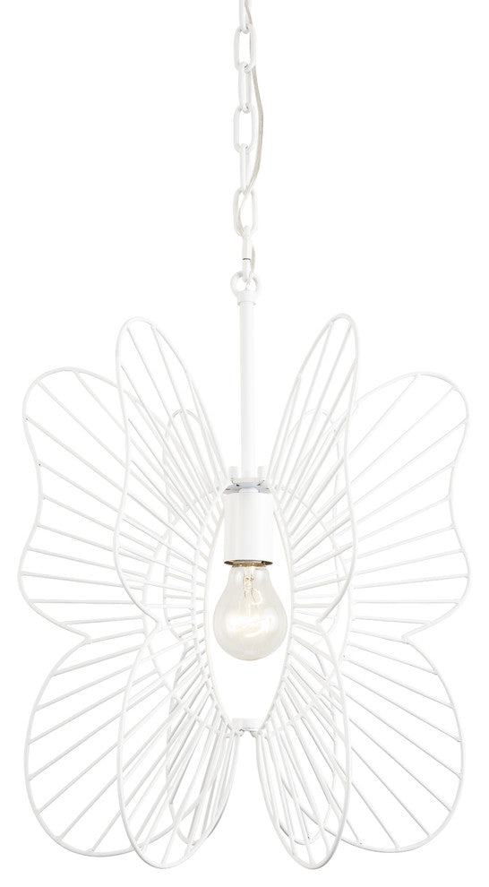 .-     Monarch Butterfly 1-Lt Pendant - White