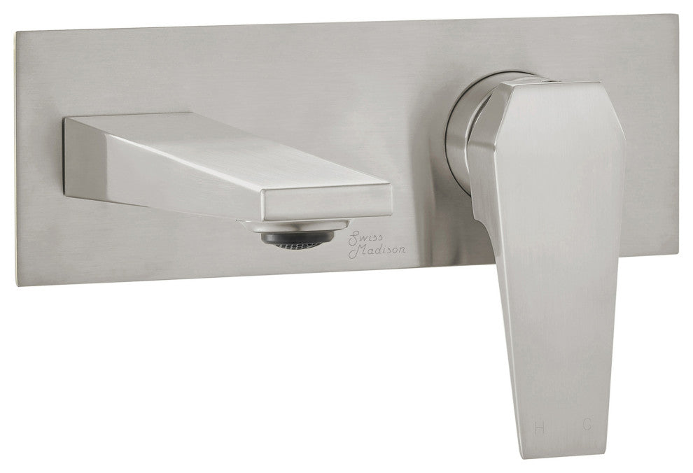 Voltaire Single-Handle, Wall-Mount, Bathroom Faucet, Brushed Nickel