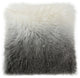 Contemporary Lamb Fur Pillow Light Grey Spectrum - Grey