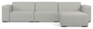 Rex 3-Seater Modular Sofa and Ottoman Set in Tightly Woven Performance Fabric