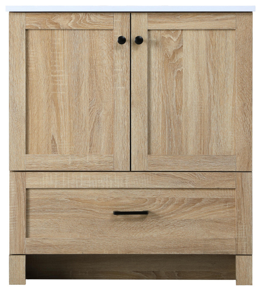 Home Living 30" Single Bathroom Vanity, Mango Wood