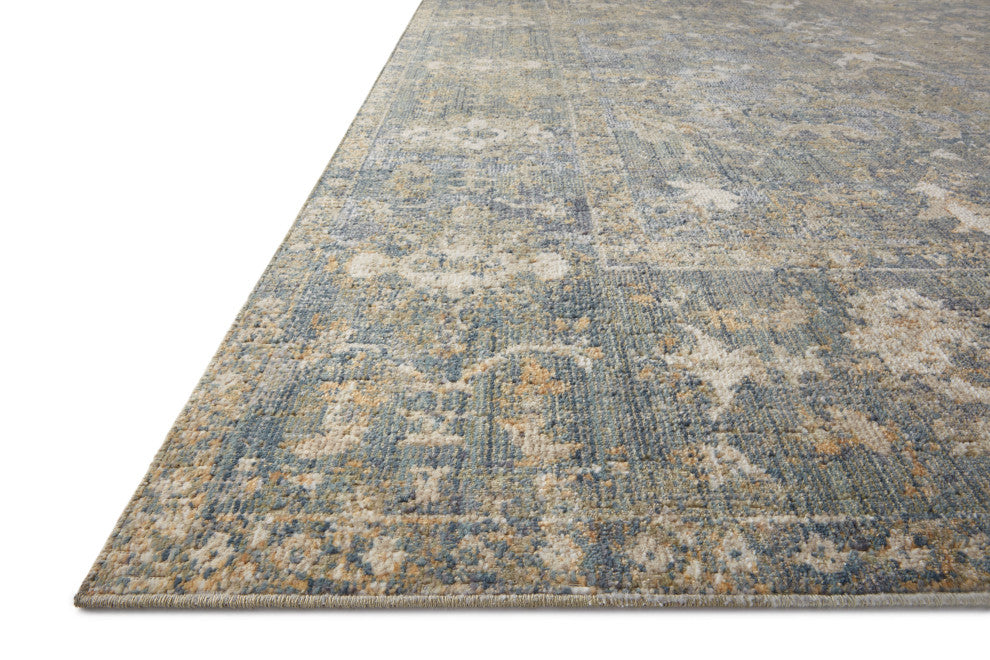 Chris Loves Julia x Loloi Rosemarie Sand/Lagoon 5'-0" x 5'-0" Round Area Rug