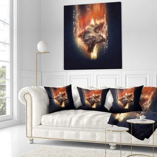 Large Falcon in Flight Animal Throw Pillow, 18"x18"
