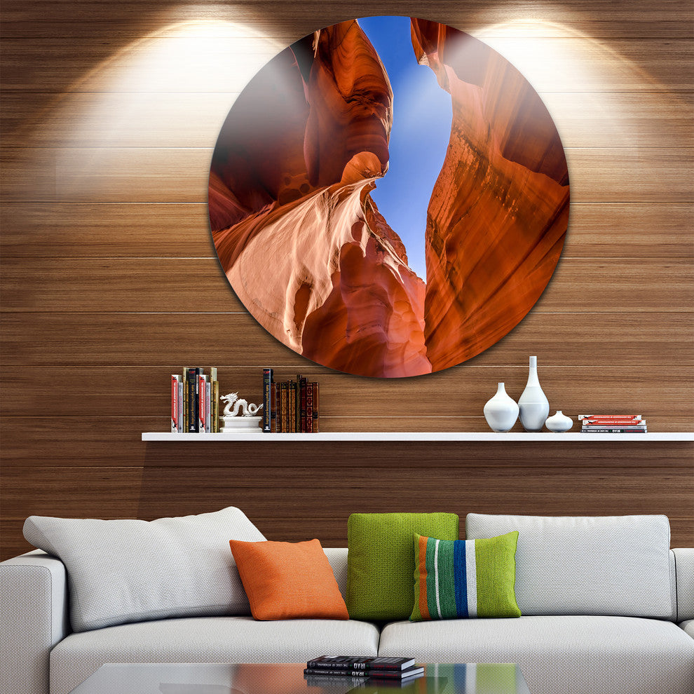 Grand Antelope Canyon, Landscape Photo Round Wall Art, 11"
