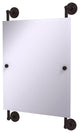 Que New Rectangular Frameless Rail Mounted Mirror, Antique Bronze