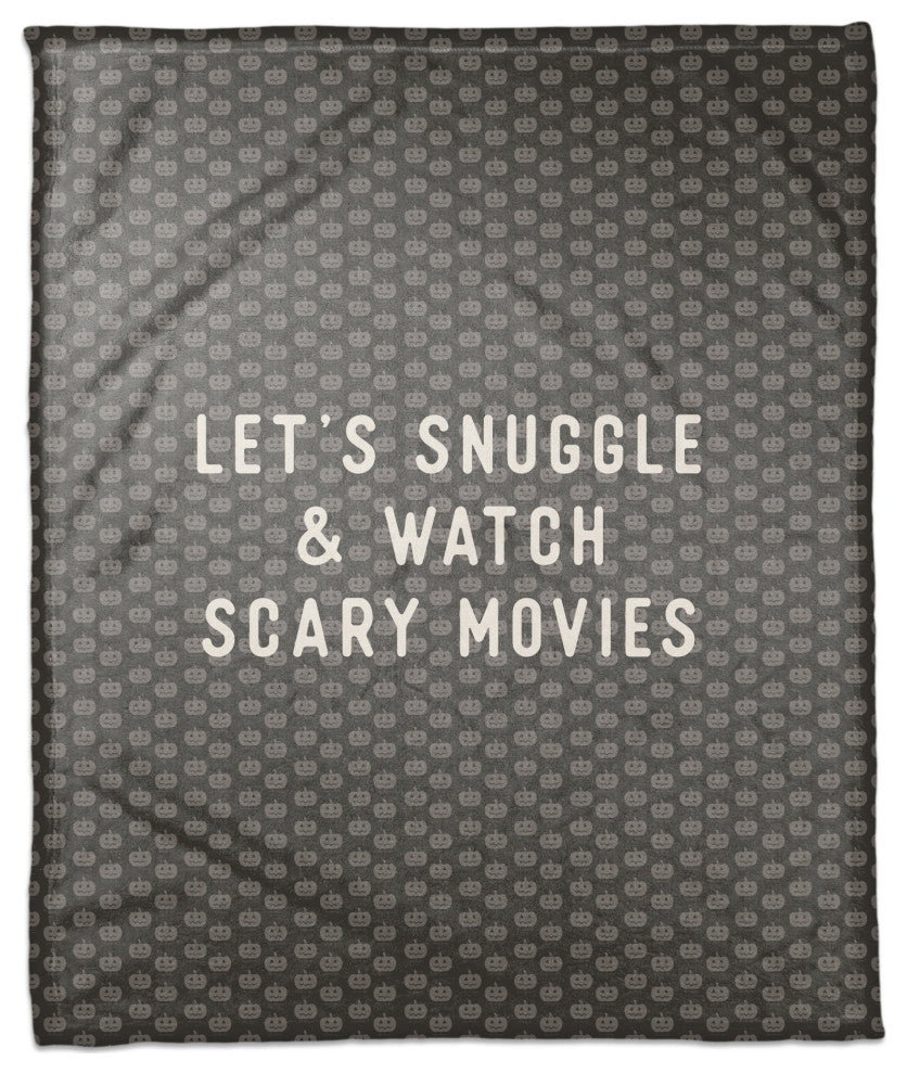 Snuggle and Watch Scary Movies 50x60 Coral Fleece Blanket