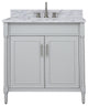 Avanity Bristol 36" Vanity Combo in Light Gray and Carrara White Marble Top