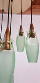 Brass and Glass Italian Mid-Century Modern Flush Mount, Arredoluce