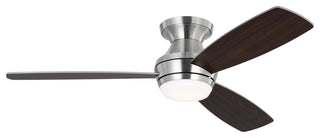 Ikon Hugger LED 52" Ceiling Fan, Brushed Steel
