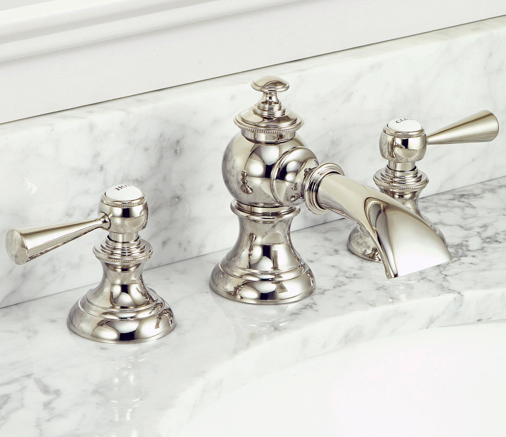 Water Creation Modern Classic Widespread Lavatory Faucet With Pop-Up Drain