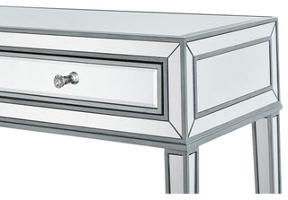 Desk 42" W X 18" D X 30" H, Antique Silver Paint