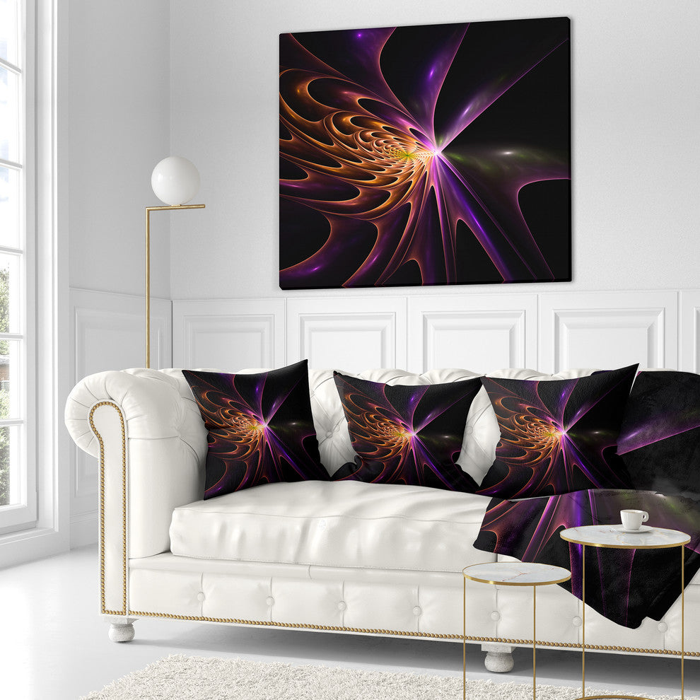 Fractal 3D Colored Bulgy Circles Abstract Throw Pillow, 16"x16"