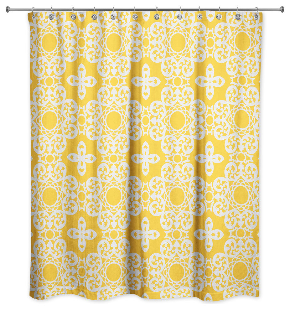 Tile Shower Curtain, Yellow