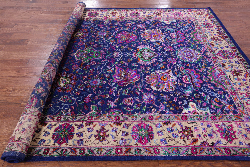 Persian Wool & Silk Handmade Rug 7' 8" X 9' 10" - Q13734