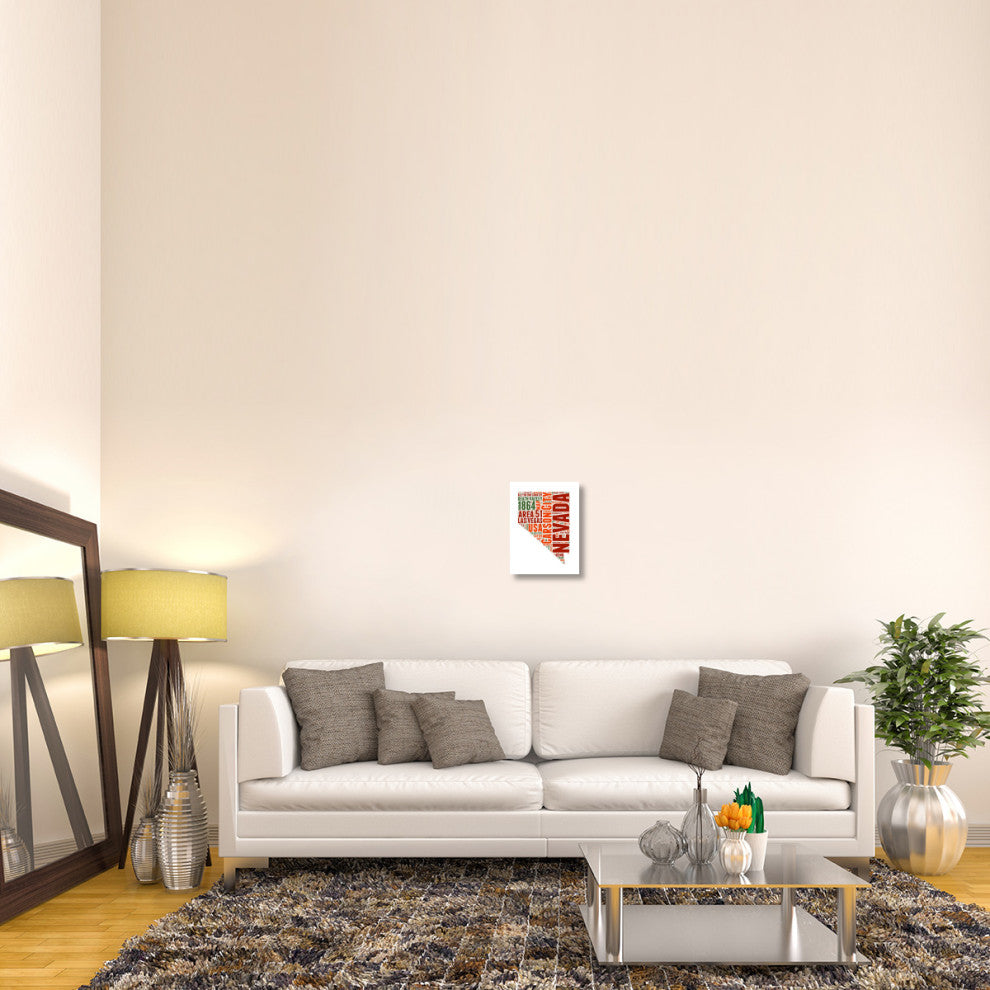 "Nevada Word Cloud Map" Fine Art Print