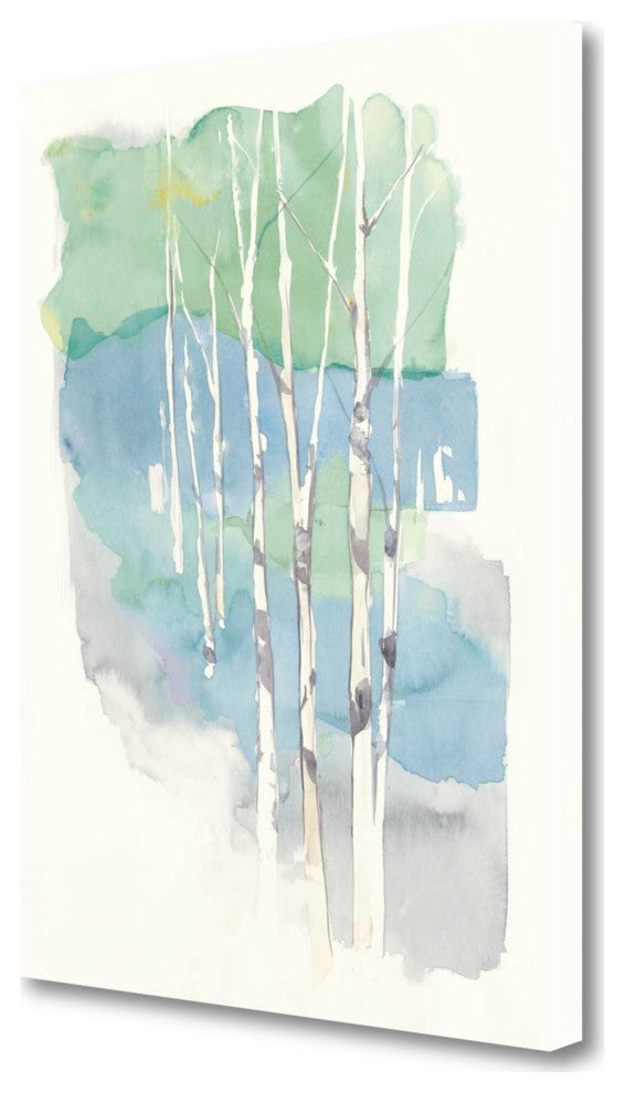 Watercolor Abstract Trees Giclee Wrap Canvas Wall Art