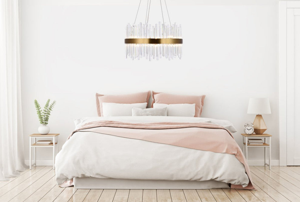 Dylan 16-Light Gold Chandelier Clear Royal Cut Crystal