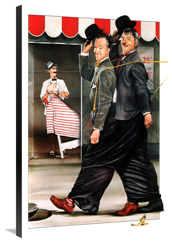 "Laurel & Hardy - Ben Turpin" Canvas by Hollywood Photo Archive, 24x36"
