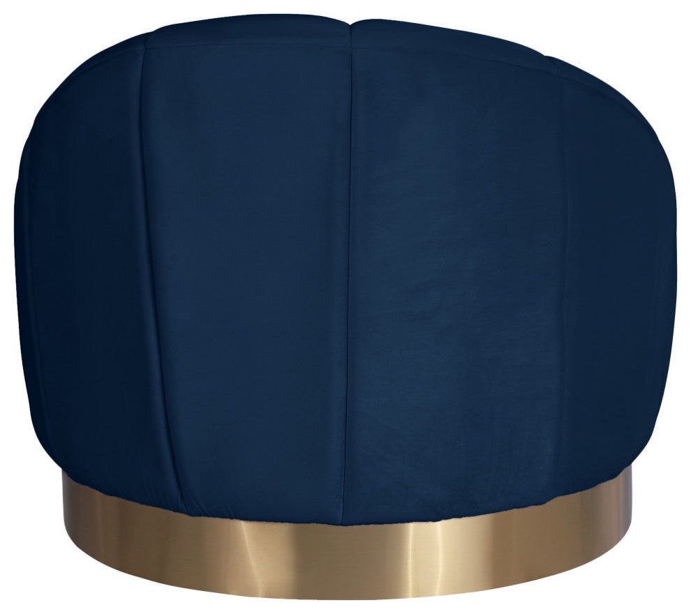 Shelly Velvet Upholstered Chair, Navy