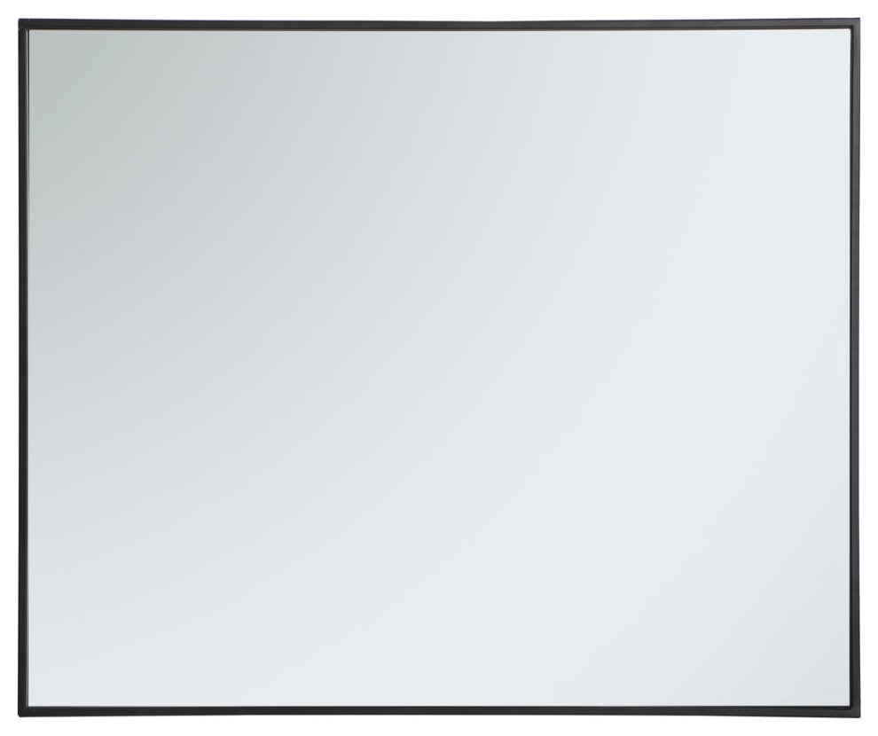 Elegant Decor MR43036BK Metal Frame Rectangle Mirror, 30", Black