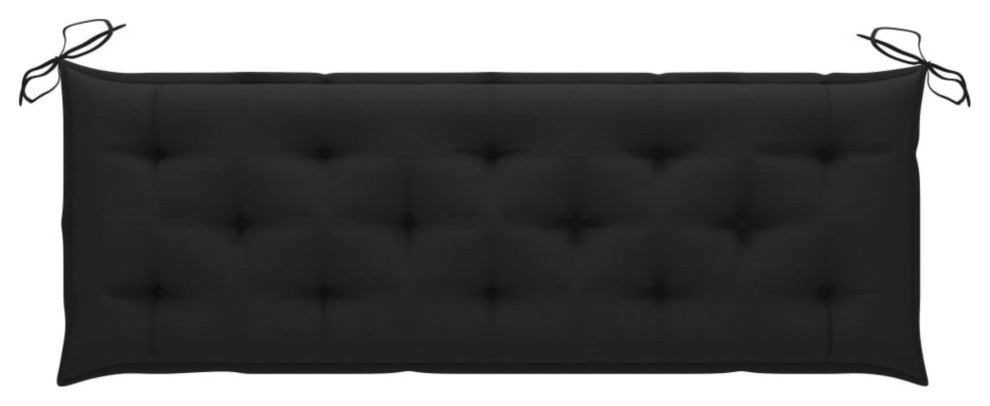 Vidaxl Stacking Garden Bench With Cushion 62.6" Solid Teak Wood
