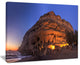 "Sunset On The Matala Beach Greece" Seascape Wall Art, 20"x12"