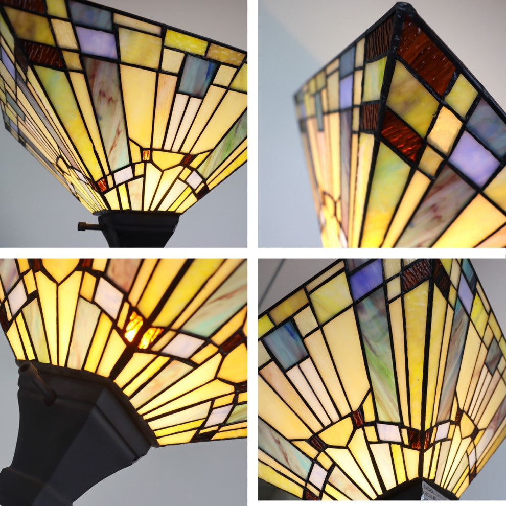 Chloe Lighting Kinsey Tiffany-Style Blackish Bronze 1- Floor Lamp 14" Shade