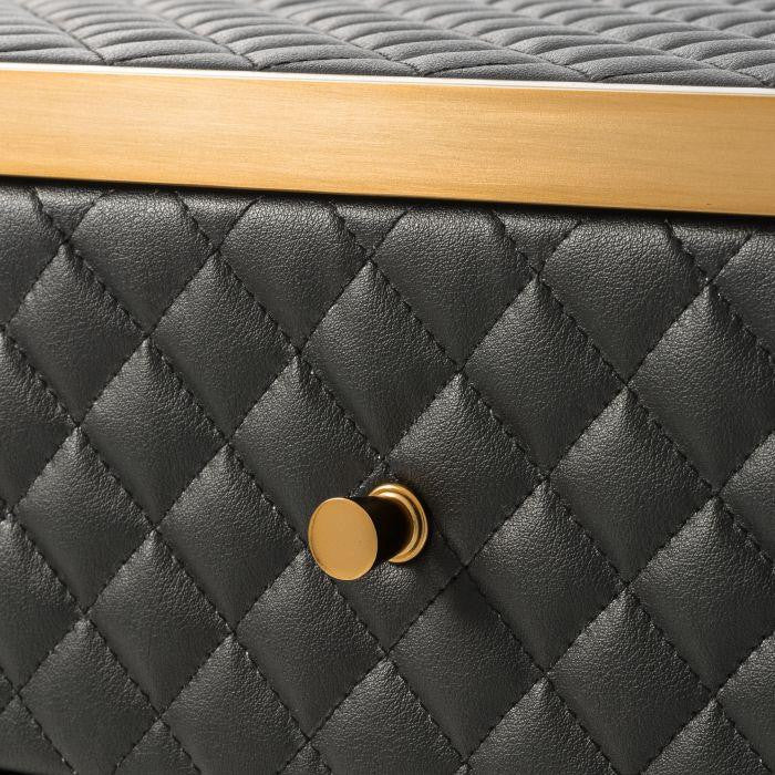 Black Leather Side Table | Eichholtz Monfort