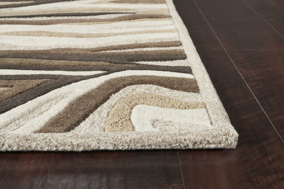 HomeRoots 8' x 10' 6" Wool Natural Area Rug