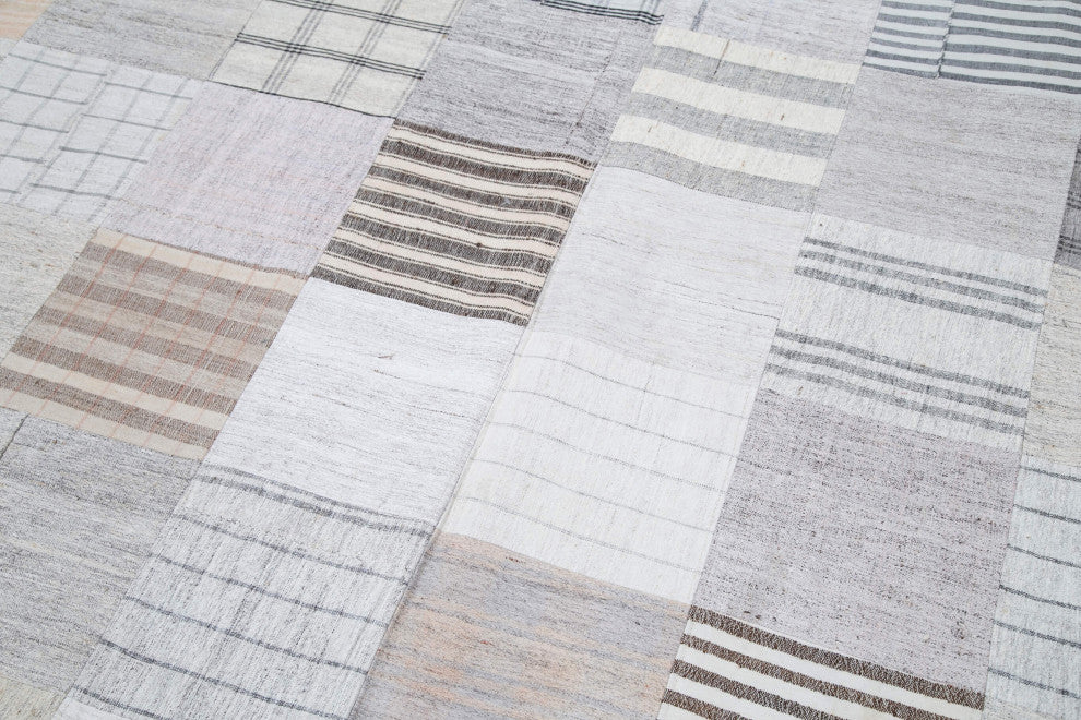 Rug N Carpet - Handmade Turkish 8' 0'' x 9' 11'' Vintage Patchwork Kilim Rug