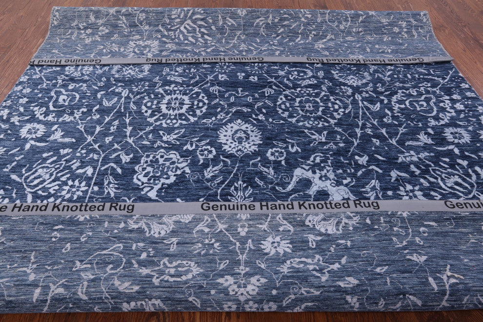 8' 2" X 10' 0" Persian Wool and Silk Hand-Knotted Rug Q6945