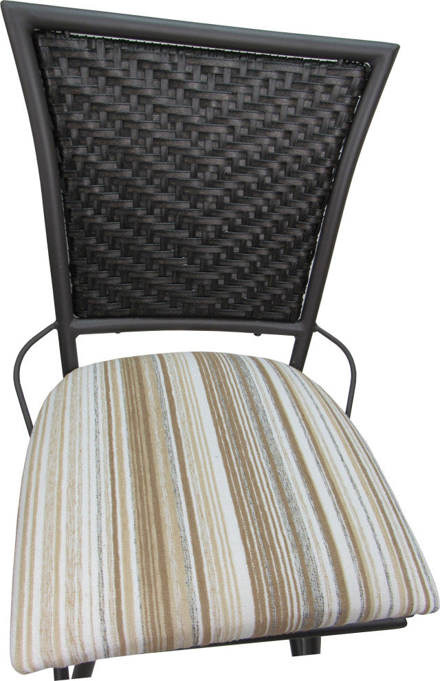 Outdoor Patio Swivel Counter Bar Stool Extra Tall without Arms - Erin, Driftwood Whitelinen - Gray, 30"